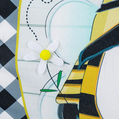 Bee Humble Bee Kind Gnome Garden Linen Flag