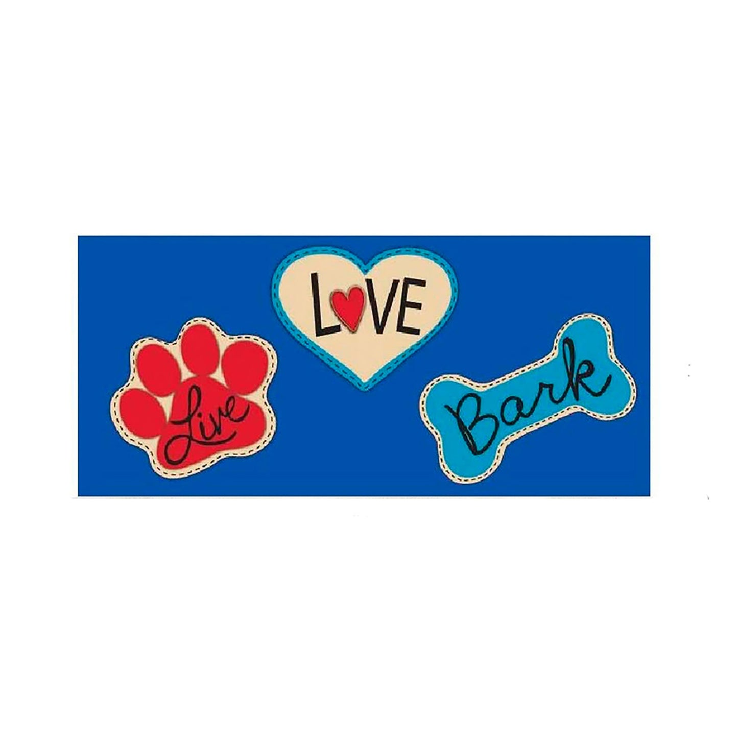 Live Love Bark Garden Burlap Flag and Sassafras Mat Set (14B8898ECM+438898)