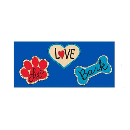 Live Love Bark Garden Burlap Flag and Sassafras Mat Set (14B8898ECM+438898)