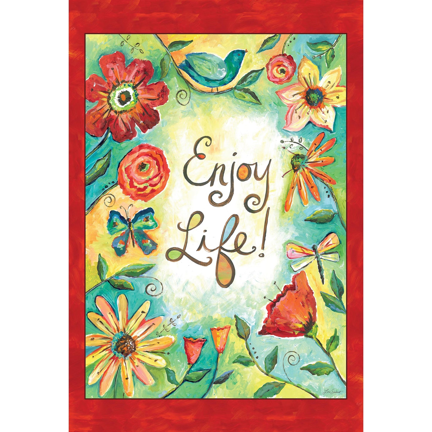 Field of Flowers Suede Garden Flag
