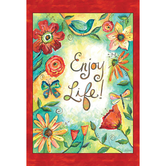 Field of Flowers Suede Garden Flag