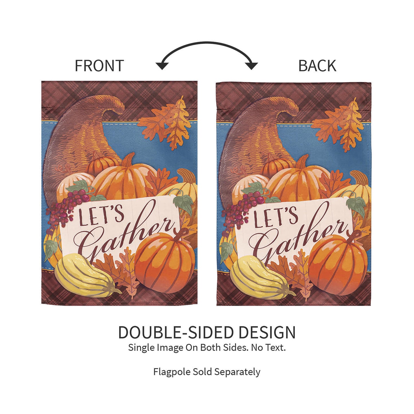 Gather Cornucopia Suede Garden Flag