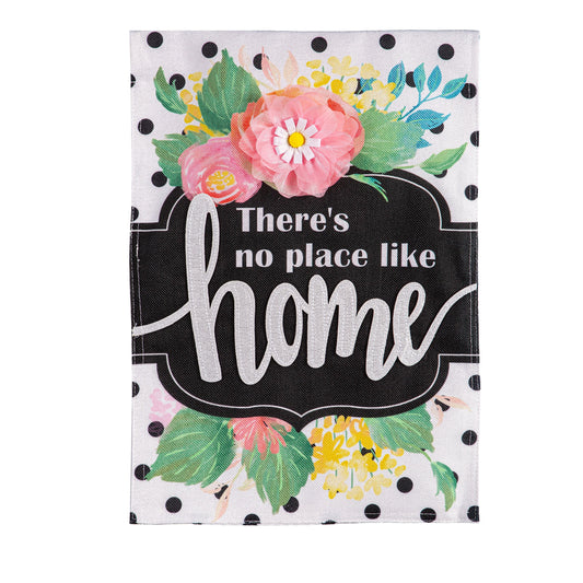 Floral Home Burlap Garden Flag