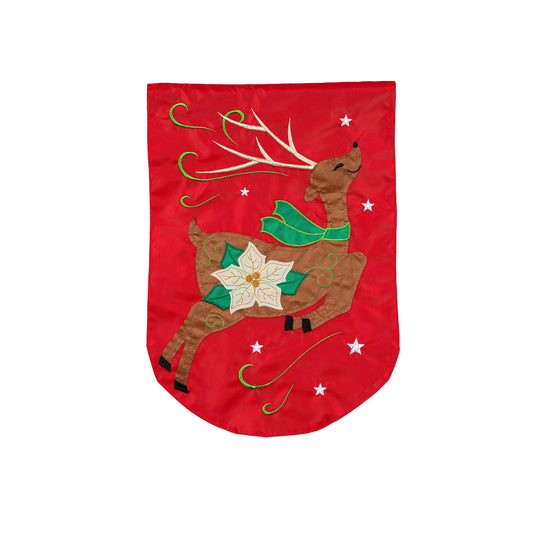 Dancing Deer  Basic Applique House Flag