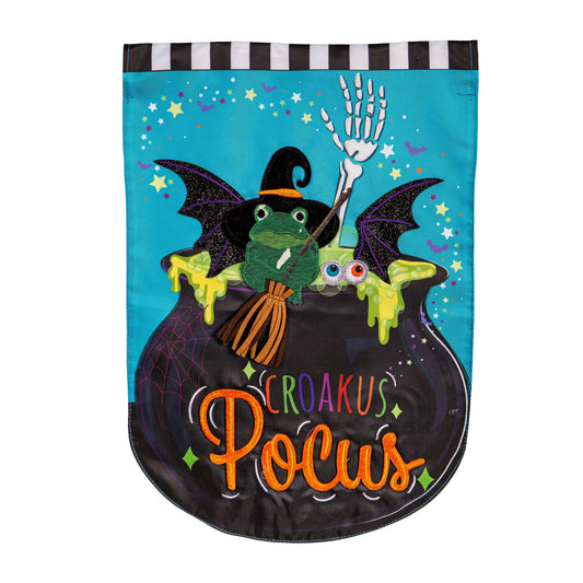 Croakus Pocus Applique House Flag