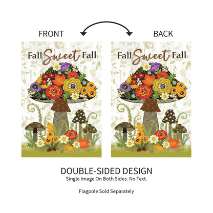 Fall Sweet Fall Burlap Garden Flag