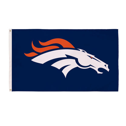 Denver Broncos Single Sided Flag with 2 Grommets, 3'x5'