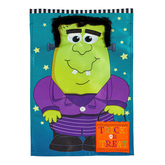 Franken-Monster Friend Applique Garden Flag
