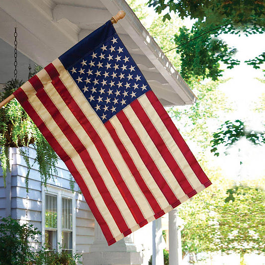 Tea Stained American Flag House Applique Flag
