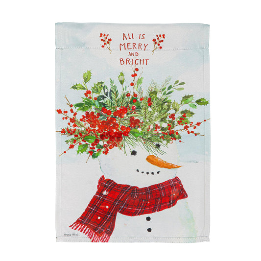 All is Merry and Bright Suede House Flag