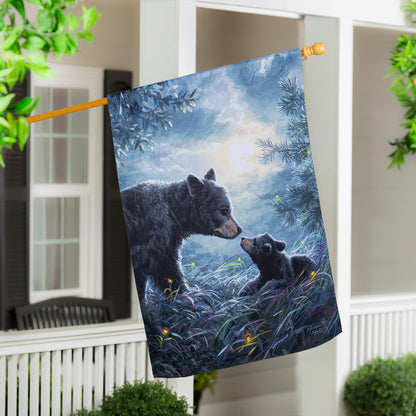 My Little Bear Suede House Flag