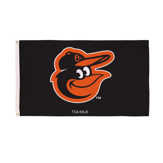 Baltimore Orioles Single Sided Flag w/ 2 Grommets, 3'x5'