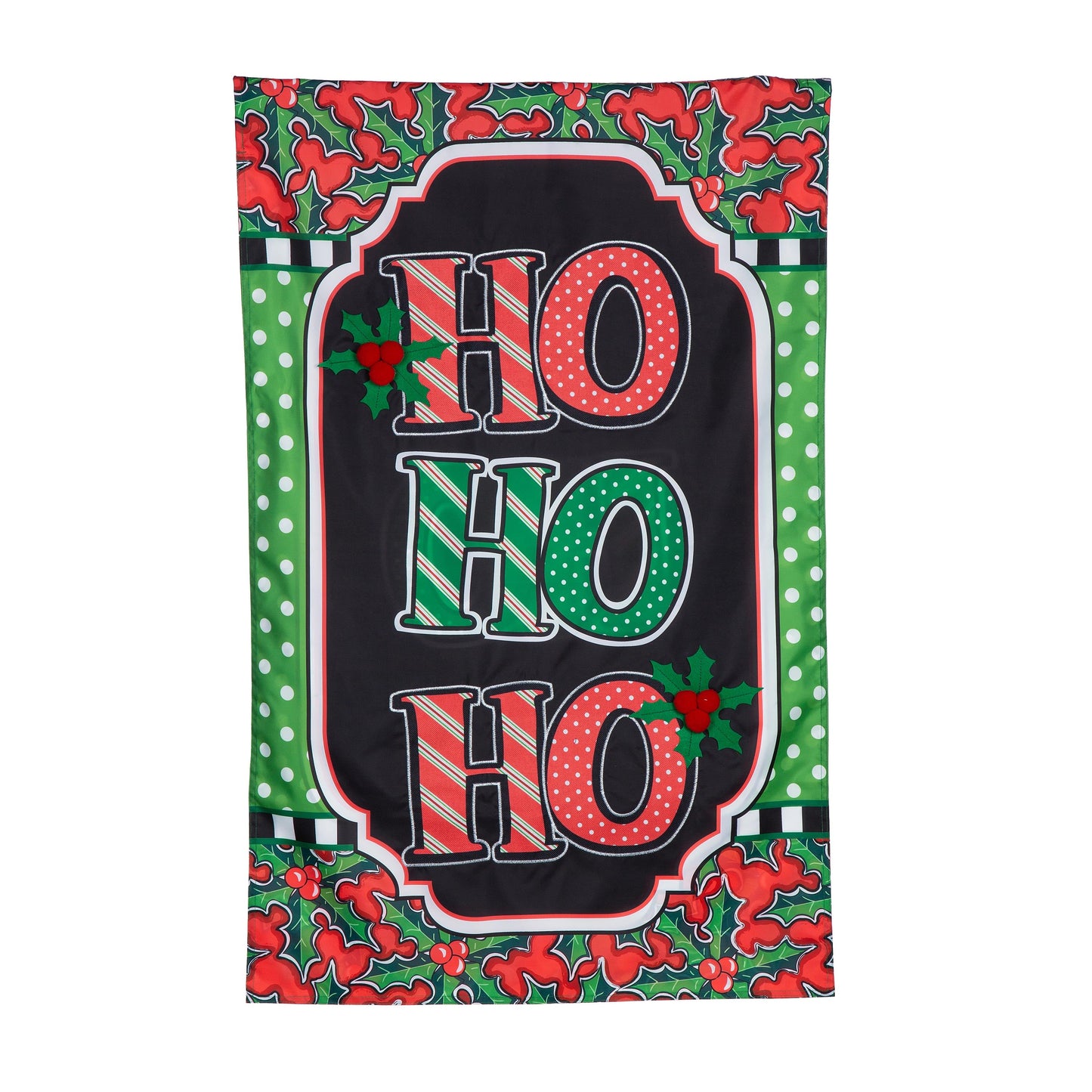 Ho Ho Ho Applique House Flag