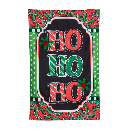Ho Ho Ho Applique House Flag