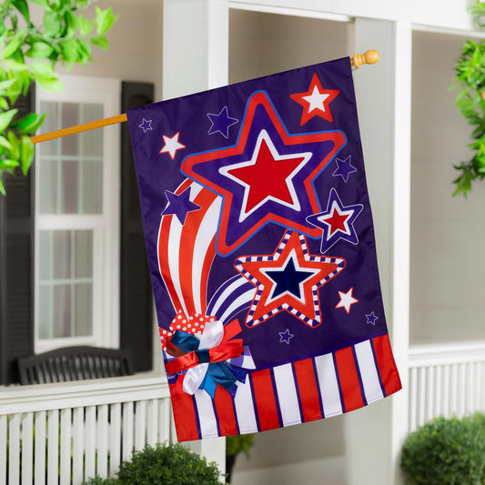 Stars and Stripes Applique House Flag