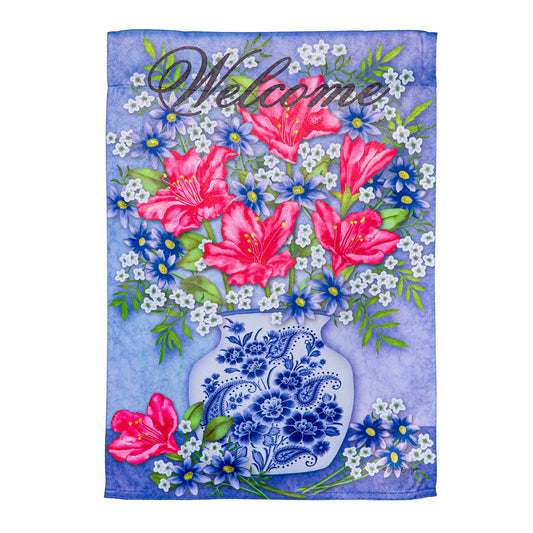Early Azaleas Suede House Flag
