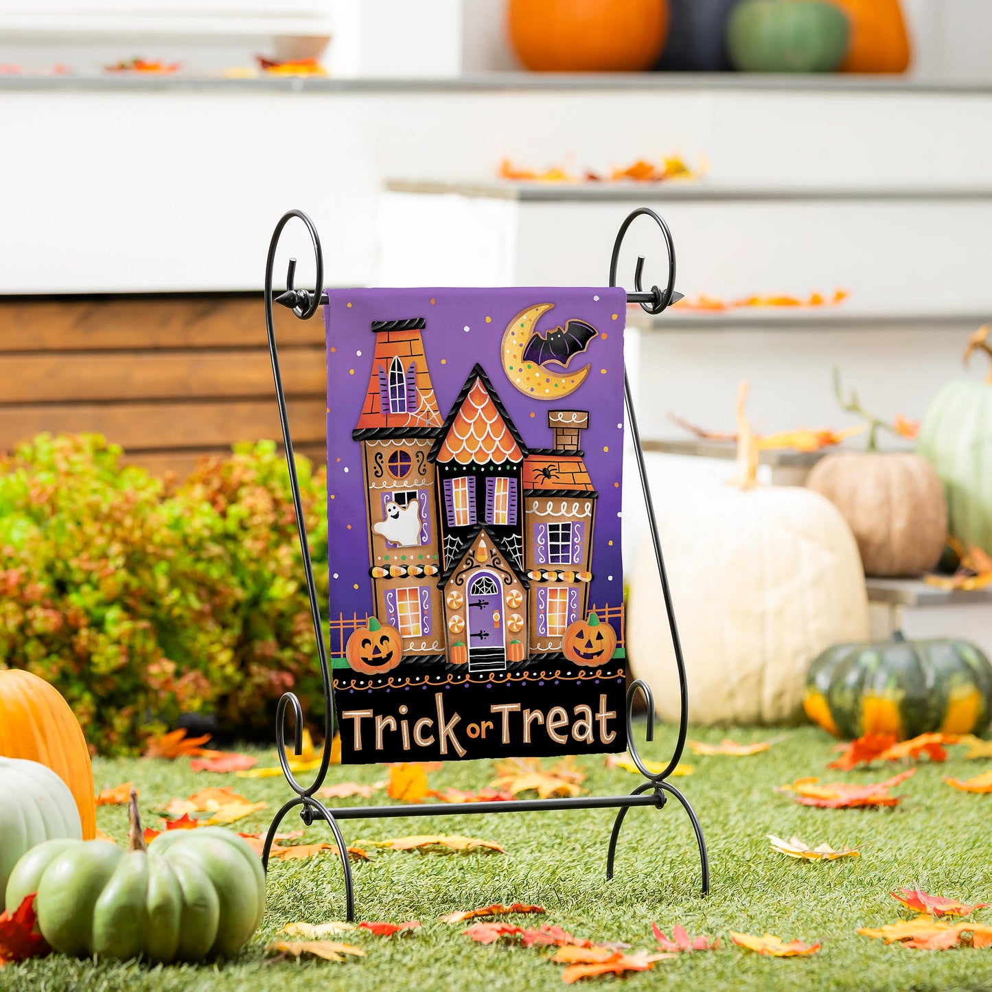 Trick or Sweets Lustre Garden Flag