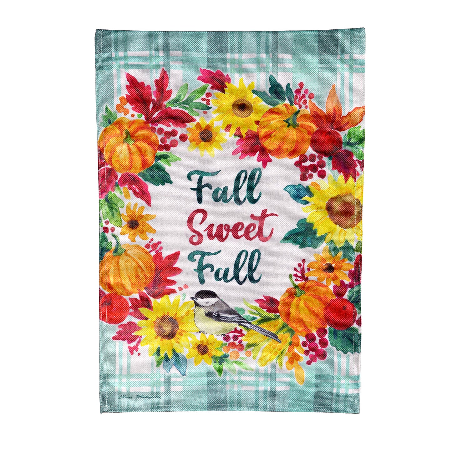 Fall Sweet Fall Burlap Garden Flag