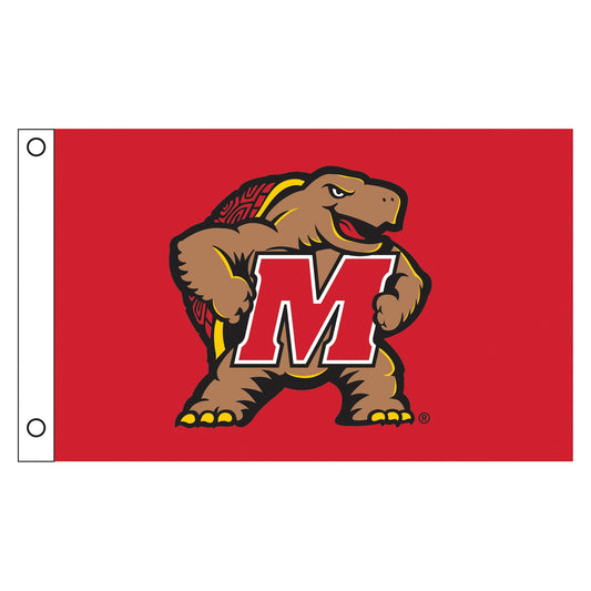 University of Maryland Single Sided Flag w/ 2 Grommets, 3'x5'