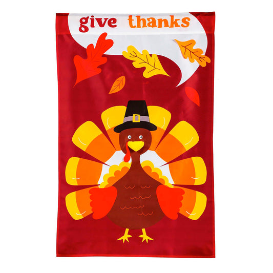Candy Corn Turkey Garden Applique Flag