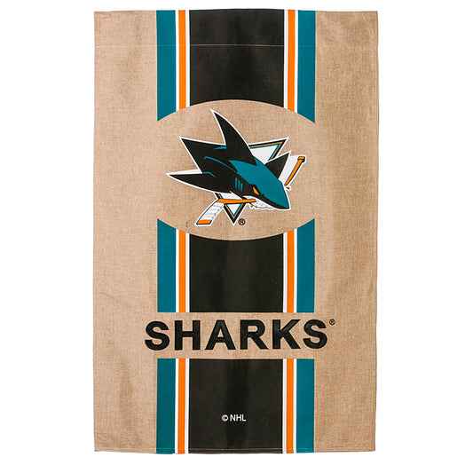 Flag, Burlap, Reg, San Jose Sharks