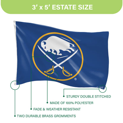 Buffalo Sabres Single Sided Flag w/ 2 Grommets, 3'x5'
