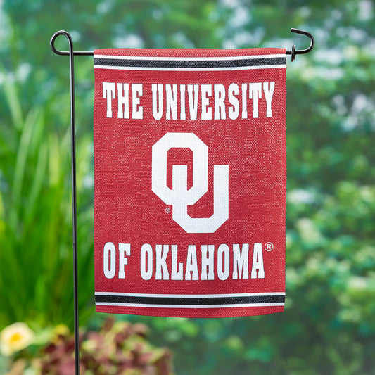 University of Oklahoma Embossed Suede Garden Flag