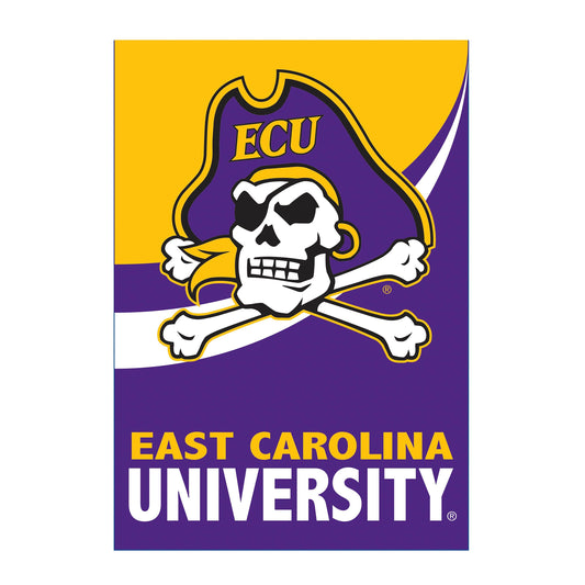 East Carolina University Burlap Flag House Size