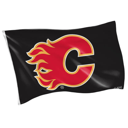 Calgary Flames Single Sided Flag w/ 2 Grommets, 3'x5'