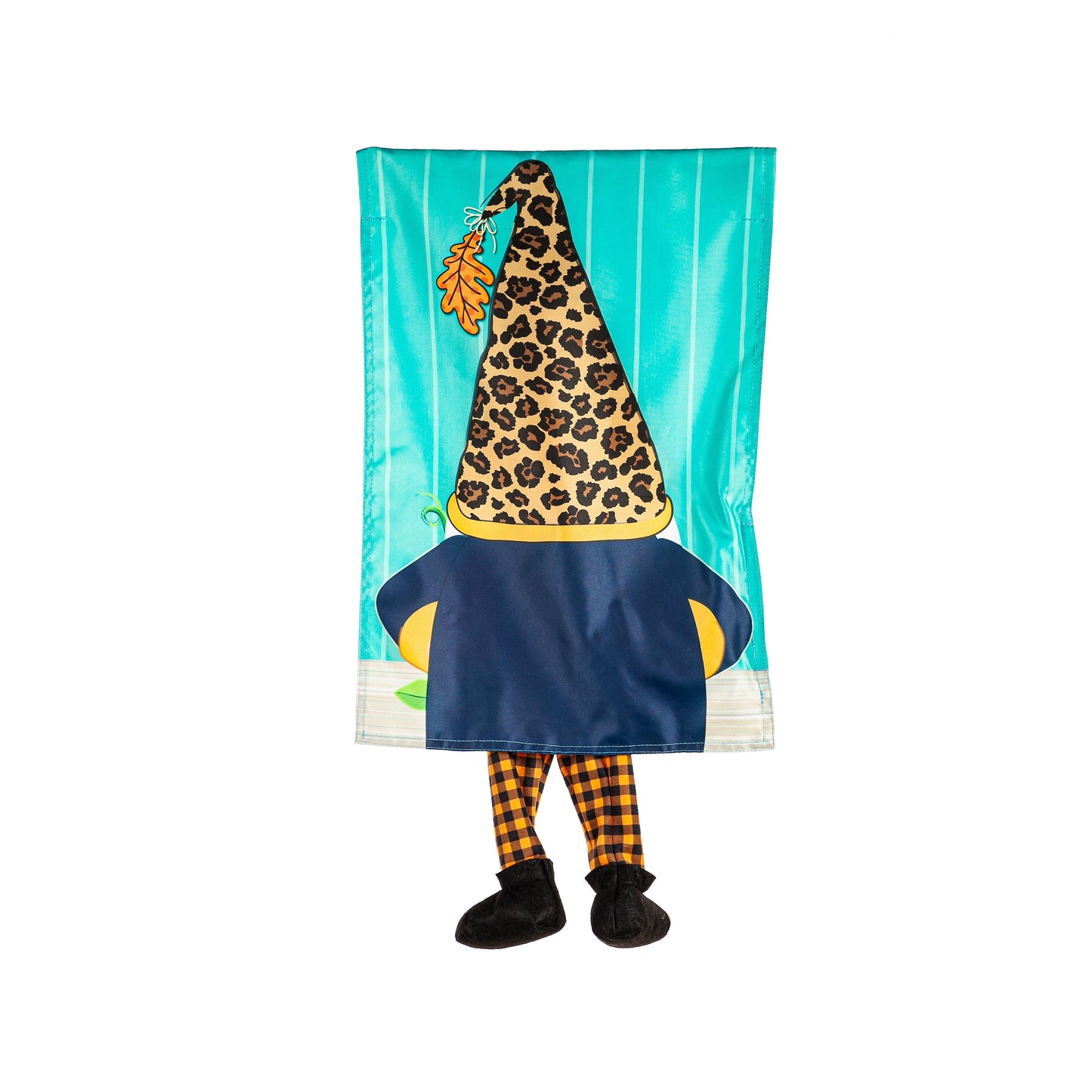 Fall Gnome with Pumpkin Kickin Garden Flag