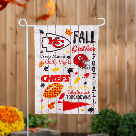 Kansas City Chiefs Fall Seasonal Moire Garden Flag