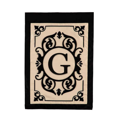 Cambridge Monogram Garden Applique Flag, Letter G
