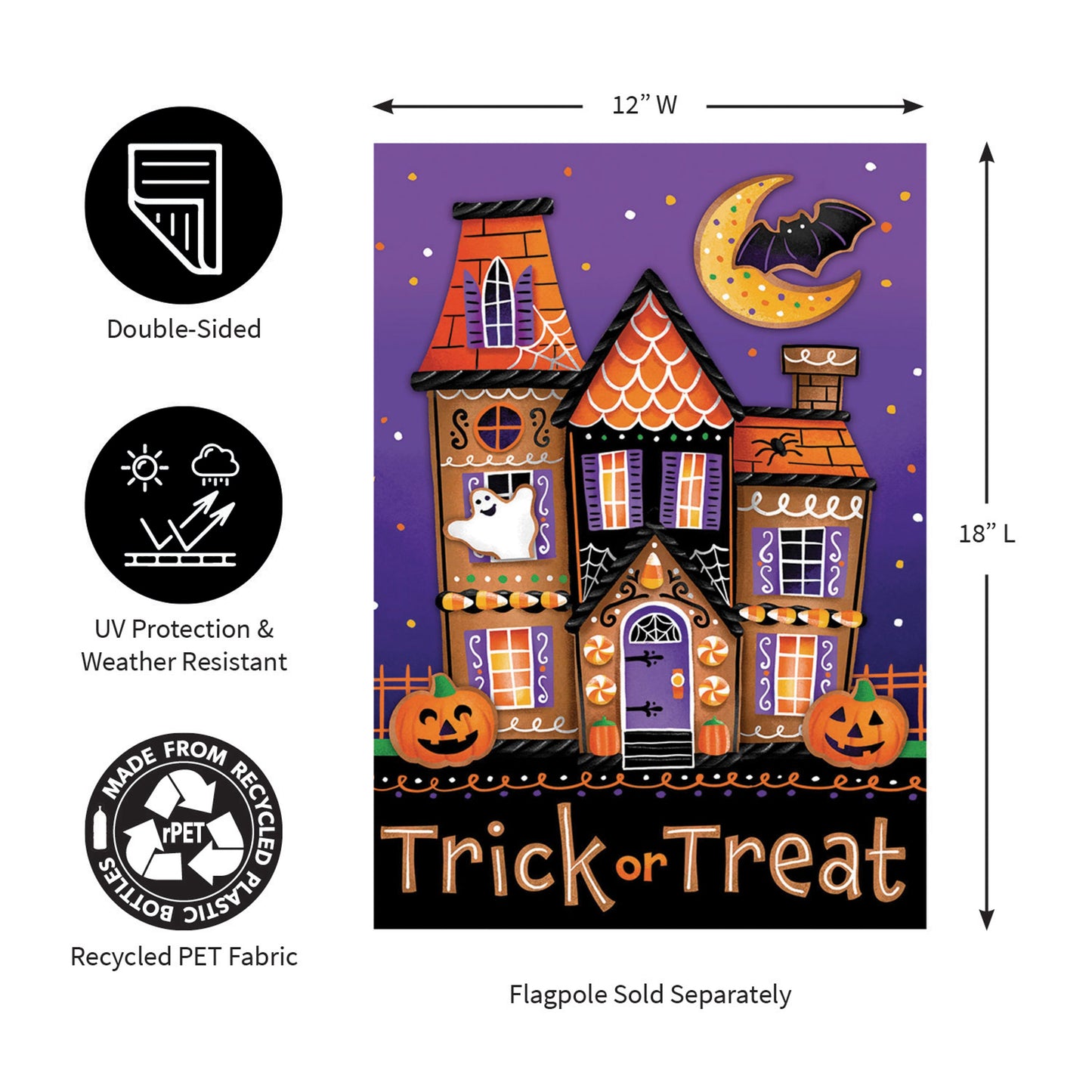 Trick or Sweets Lustre Garden Flag
