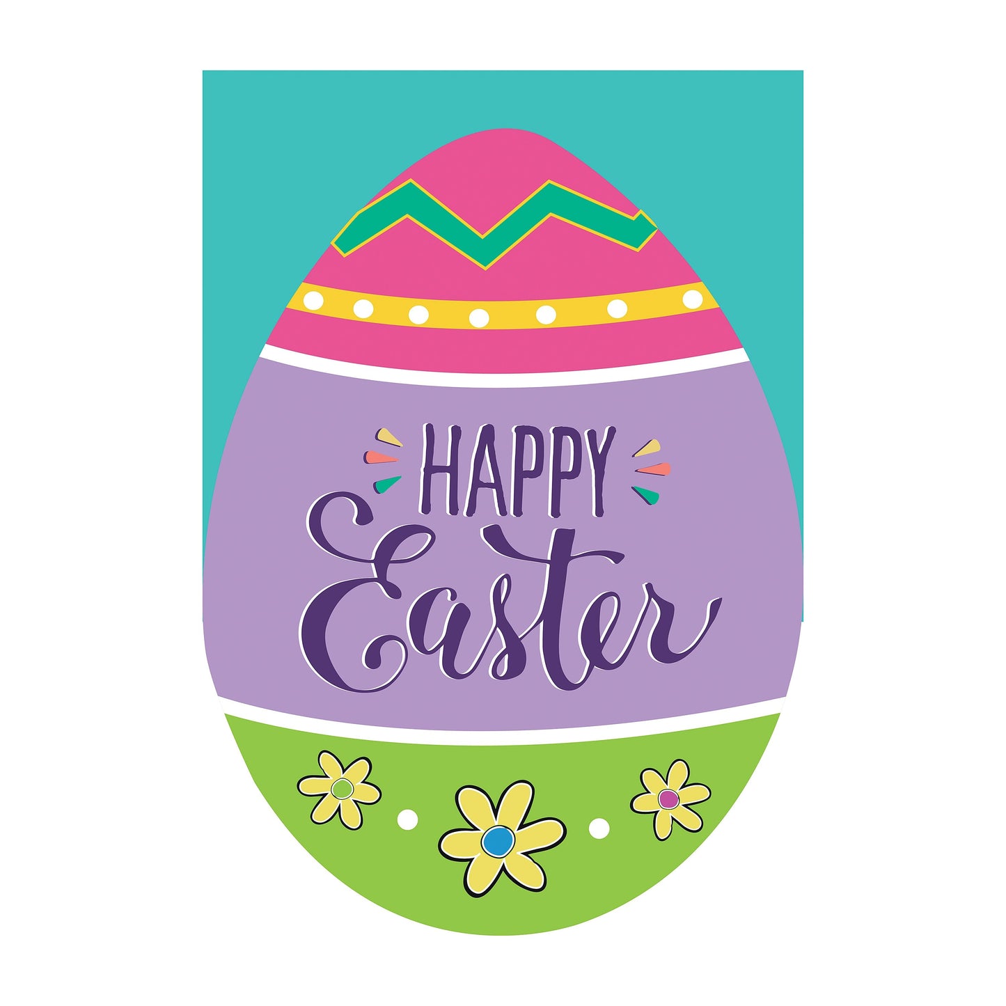 Happy Go Lucky Easter Basic Applique Garden Flag