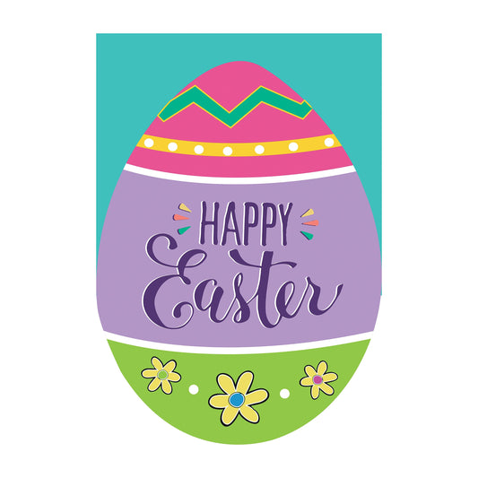 Happy Go Lucky Easter Basic Applique Garden Flag