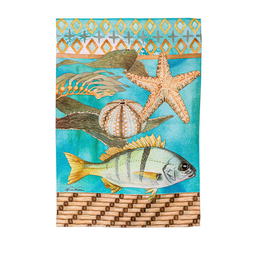 Ocean Currents Suede House Flag