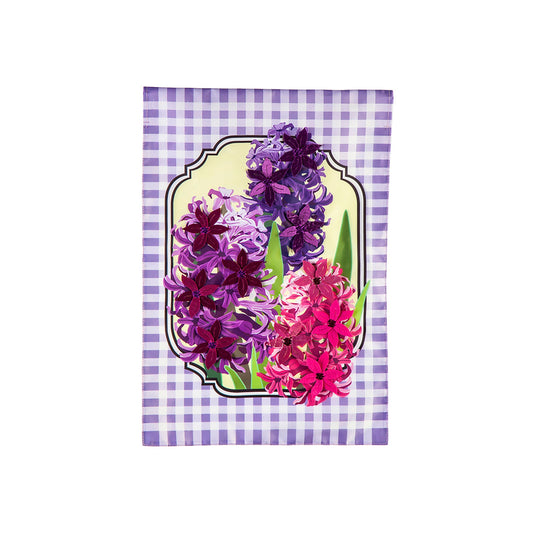 Spring Hyacinths Garden Applique Flag