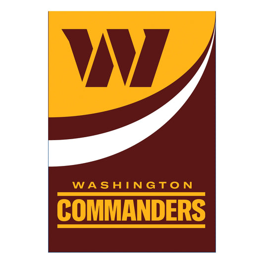 Washington Commanders Burlap Flag House Size