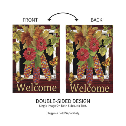 Fall Corn Suede Garden Flag