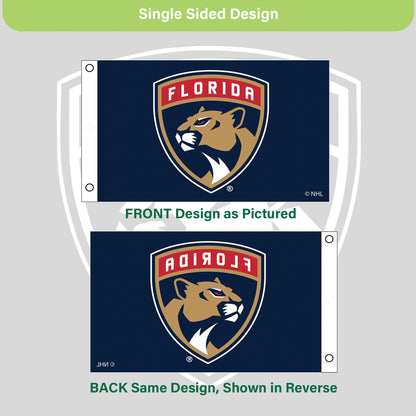 Florida Panthers Single Sided Flag w/ 2 Grommets, 3'x5'