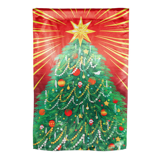 Classic Christmas Tree Lustre House Flag