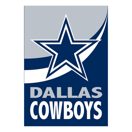 Dallas Cowboys Burlap House Flag