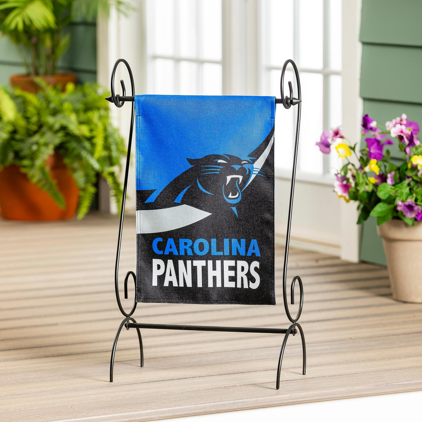 Carolina Panthers Burlap Flag GDN Size