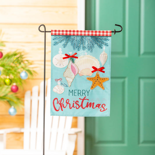 Seashell Ornaments Garden Linen Flag