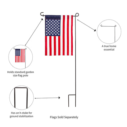 Garden Flag Stand, Black