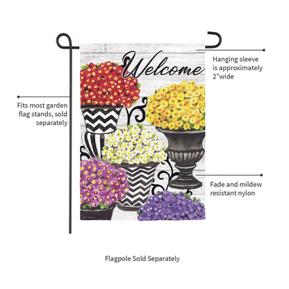 Fall Topiary Suede Garden Flag