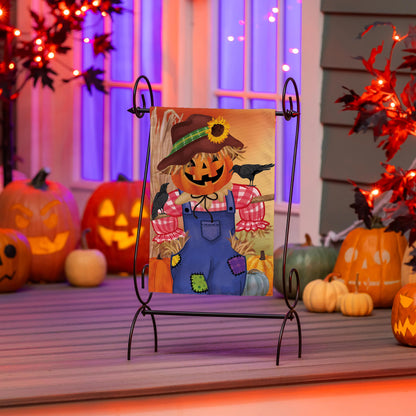 Jack The Scarecrow Burlap Garden Flag