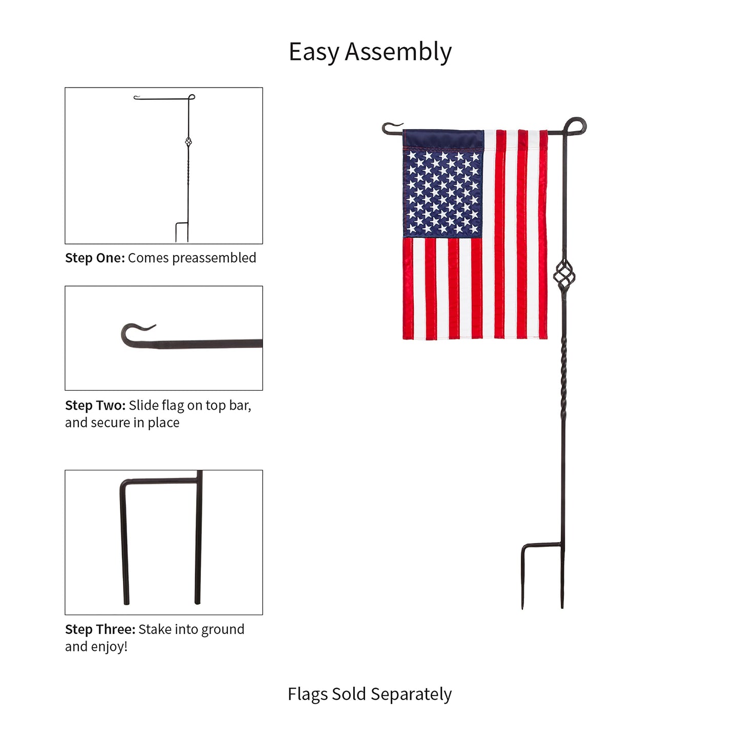 Cast Steel Garden Flag Stand