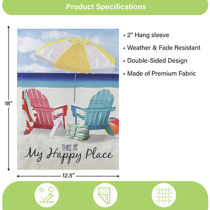 Colorful Chairs Garden Linen Flag
