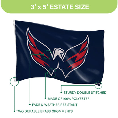 3'x5' Single Sided Flag w/ 2 Grommets, Washington Capitals